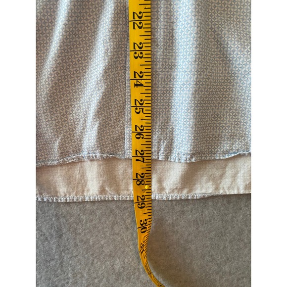 Peter Millar Long Sleeve Button Down Shirt Mens Size M Blue Geometrical Print - Picture 4 of 5